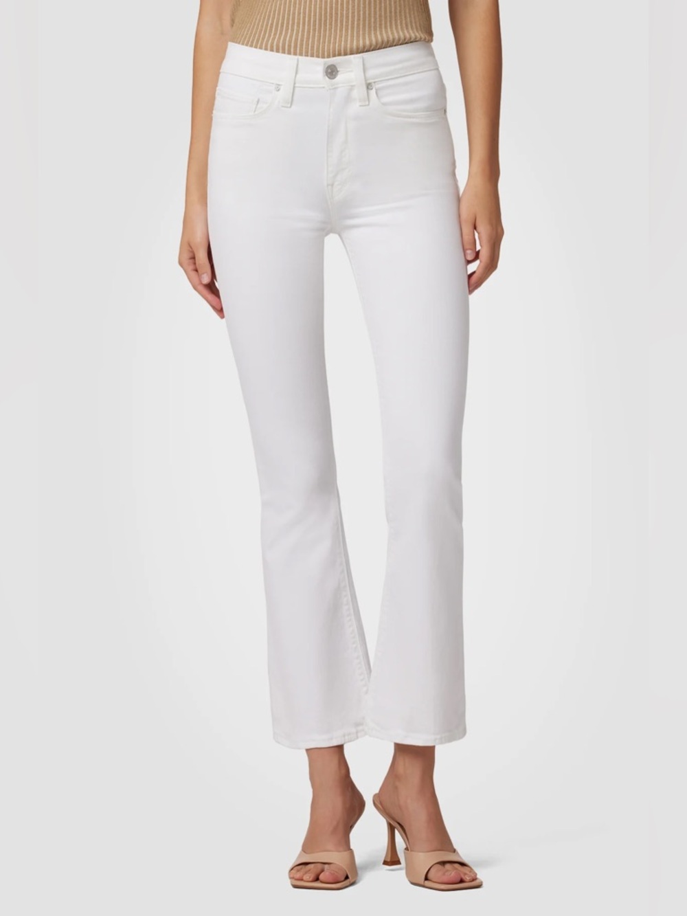 Classic White Women's Flare Jeans - Picture 2 of 7